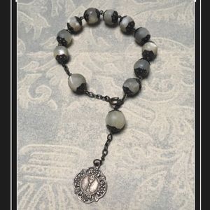 Vintage silver moonstone bracelet